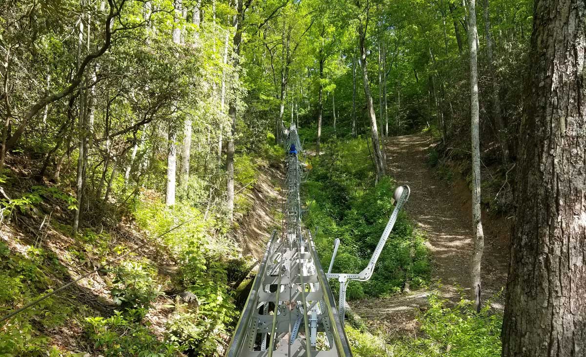 Tennessee Flyer mountain coaster at Ober Gatlinburg