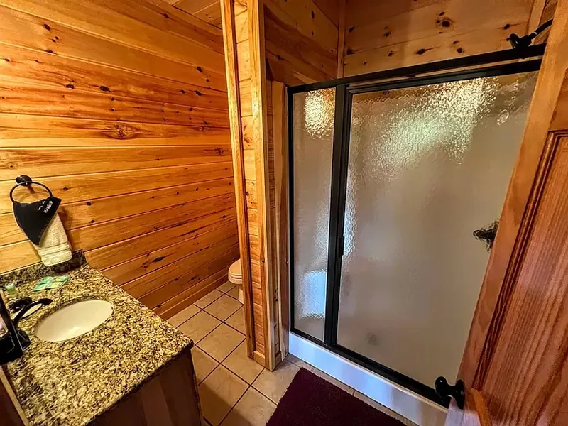 Family suite bathroom with shower