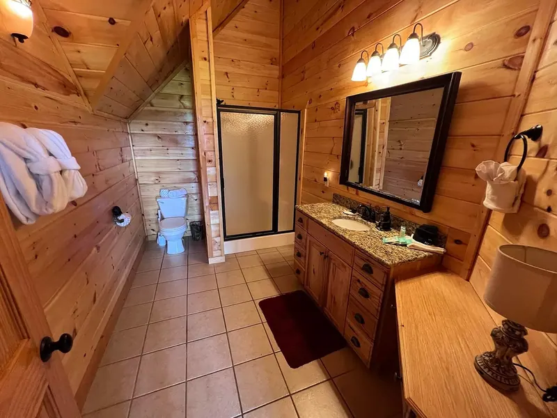 Second upstairs bathroom with shower.